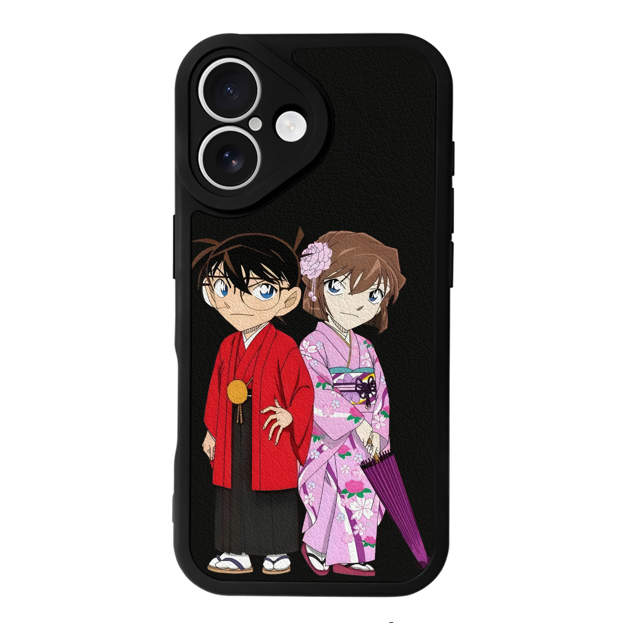 （画像用） 名探偵コナン 江戸川 コナン Detective Conan Conan Edogawa 【iPhone 16シリーズ対応】シリコンスマホケース（レザー調） 材質：シリコン